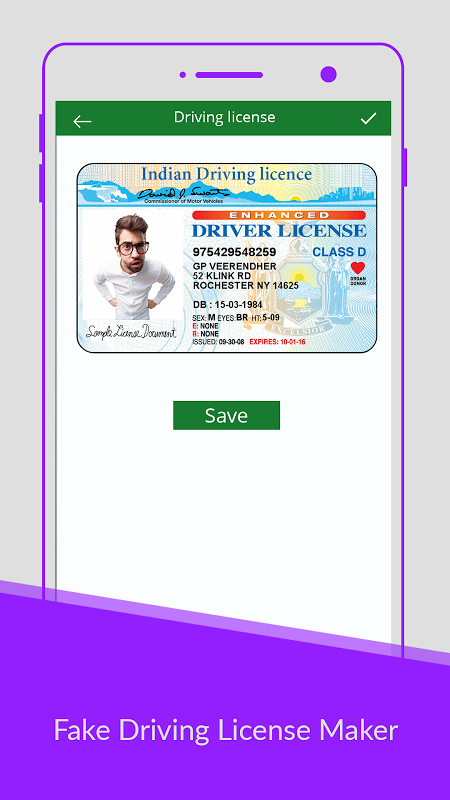 elf fake drivers license generator